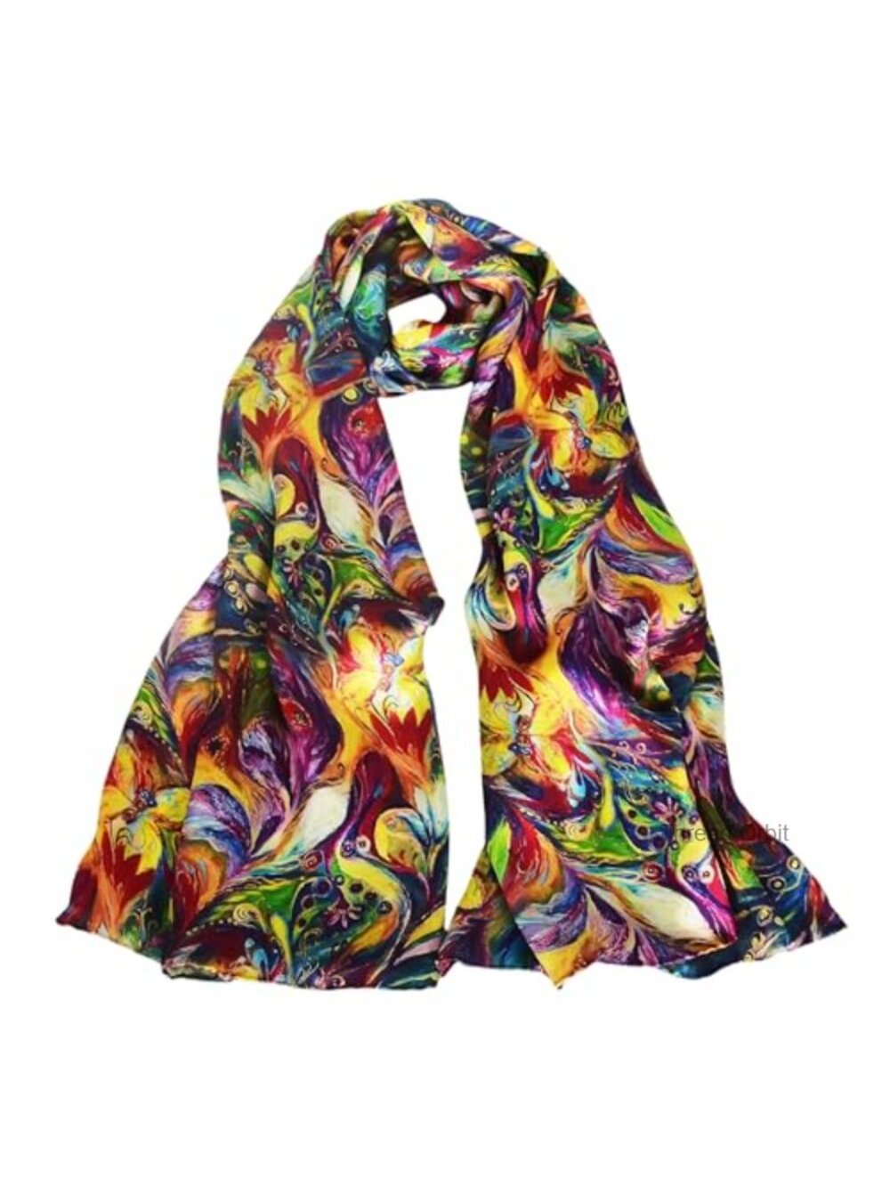 100% Mulberry Silk Neck Scarf Wrap Women 67x20 Long Shawl